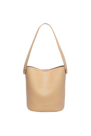 Product shot of the Miranda Bucket Bag - Camel in colour Camel, showing detail