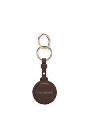 Product shot of the Opal Airtag Holder in colour Chocolate, from the front