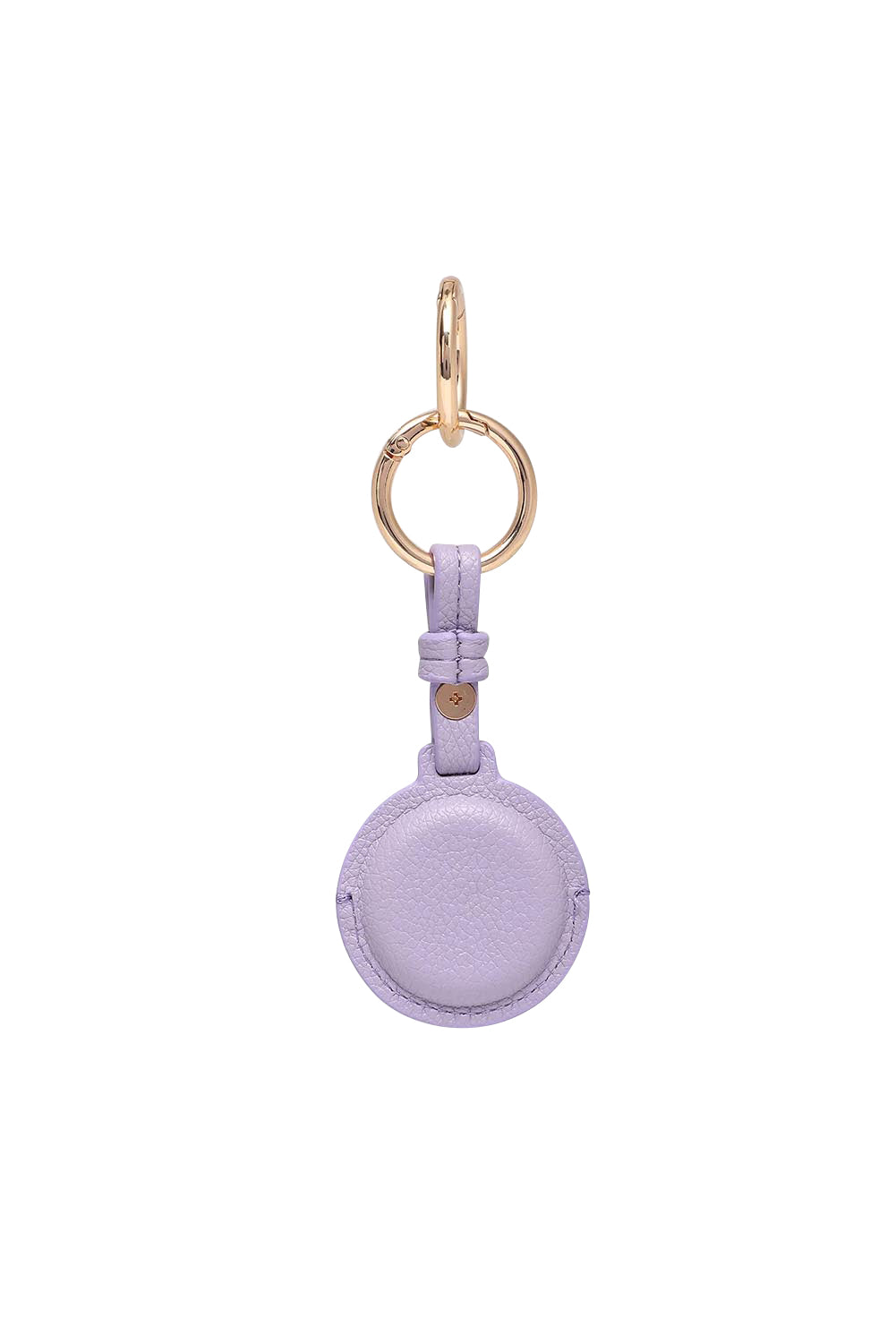 Product shot of the Opal Airtag Holder in colour Lilac (Purple), from the back