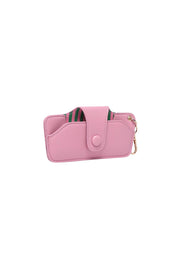 Product shot of the Skittles  Glasses Case - Greenpink in colour Greenpink, showing detail