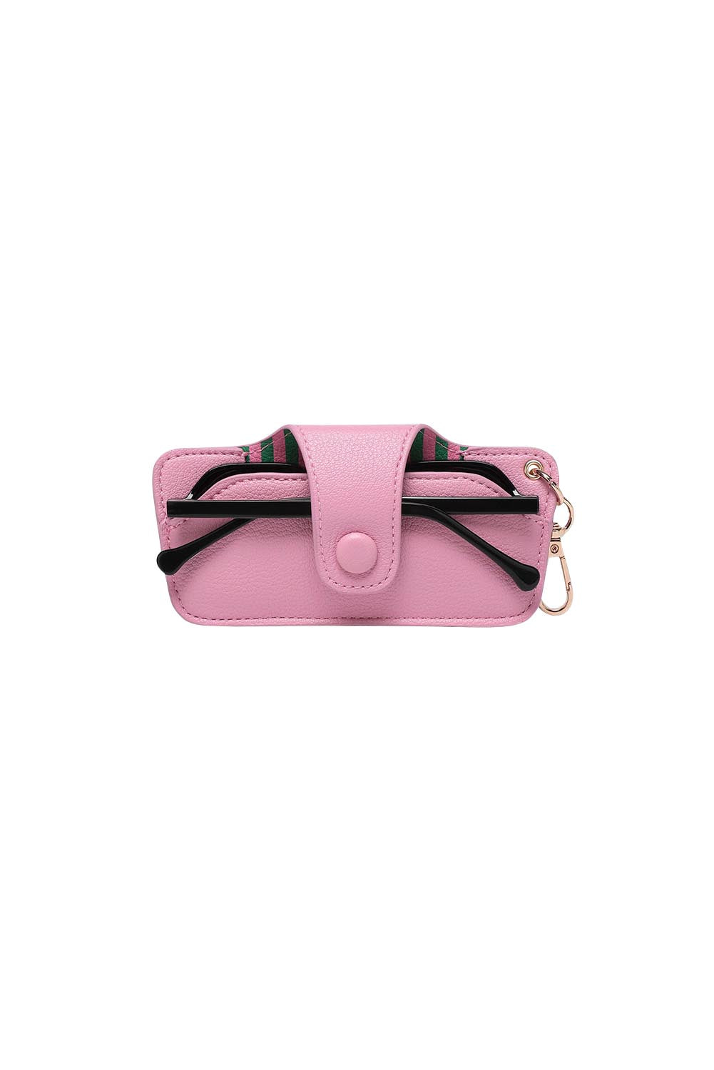 Product shot of the Skittles  Glasses Case - Greenpink in colour Greenpink, showing detail