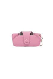 Product shot of the Skittles  Glasses Case - Greenpink in colour Greenpink, from the front