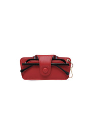 Product shot of the Skittles  Glasses Case - Redskyblue in colour Redskyblue, from the back