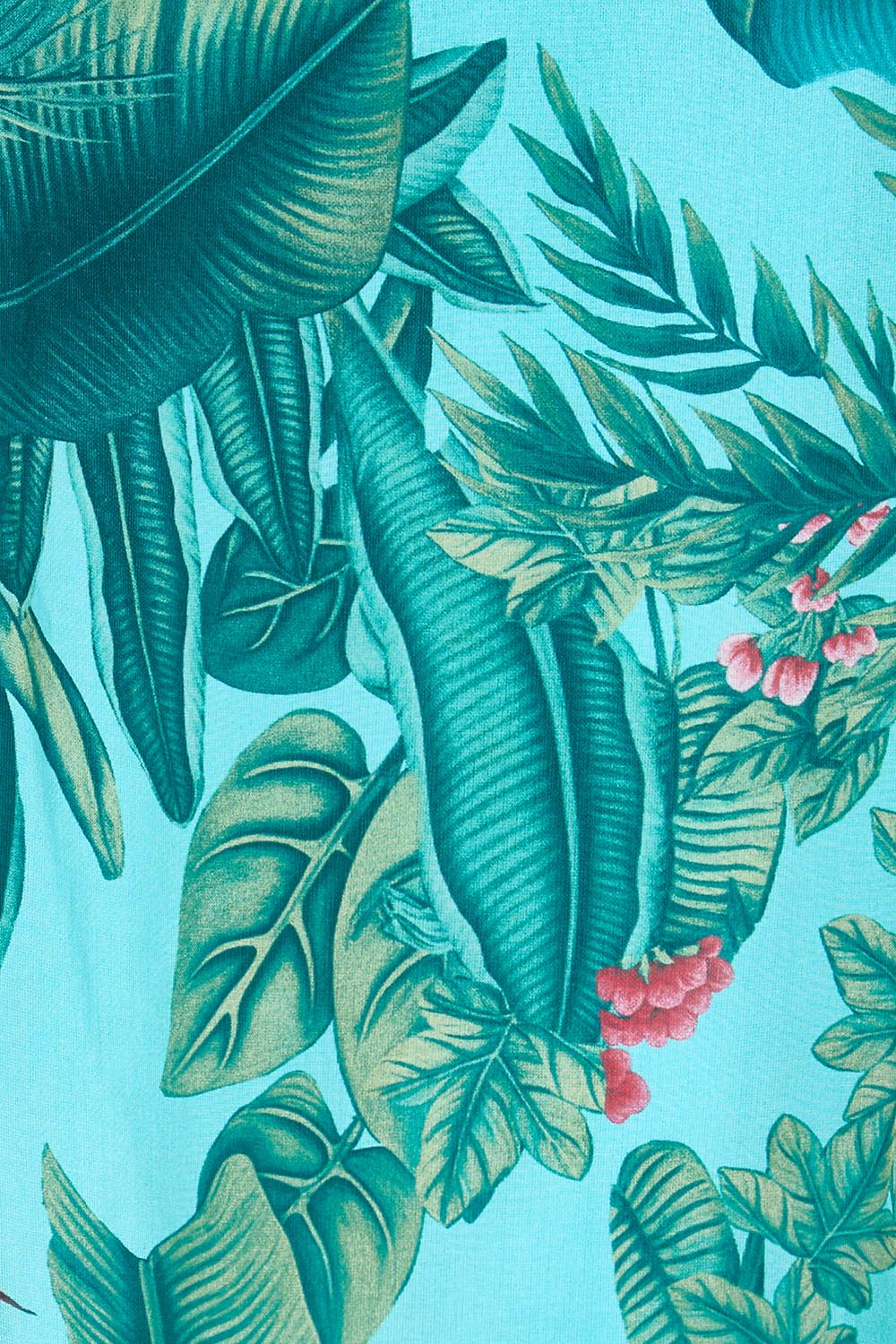 Product shot of the Silk Blend Printed Kaftan Top - Acquagarden in colour Acquagarden, showing detail