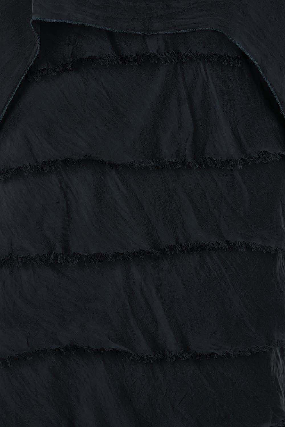 Product shot of the Silk Blend Multi Layers Dress in colour Black (Black), detail