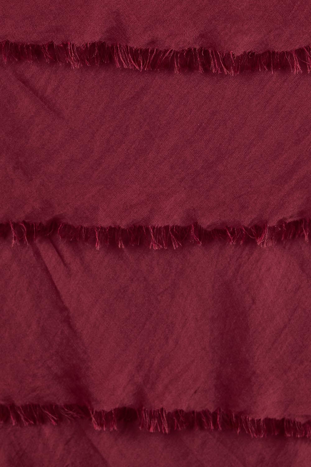 Product shot of the Silk Blend Multi Layers Dress - Wine in colour Wine, showing detail