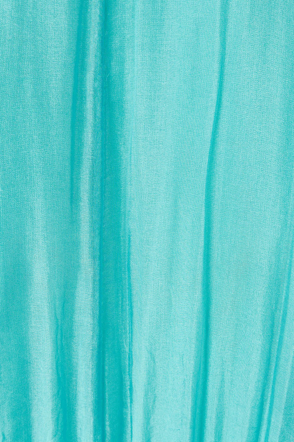 Product shot of the Short Sleeve Silk Dress in colour Aqua (Green), detail