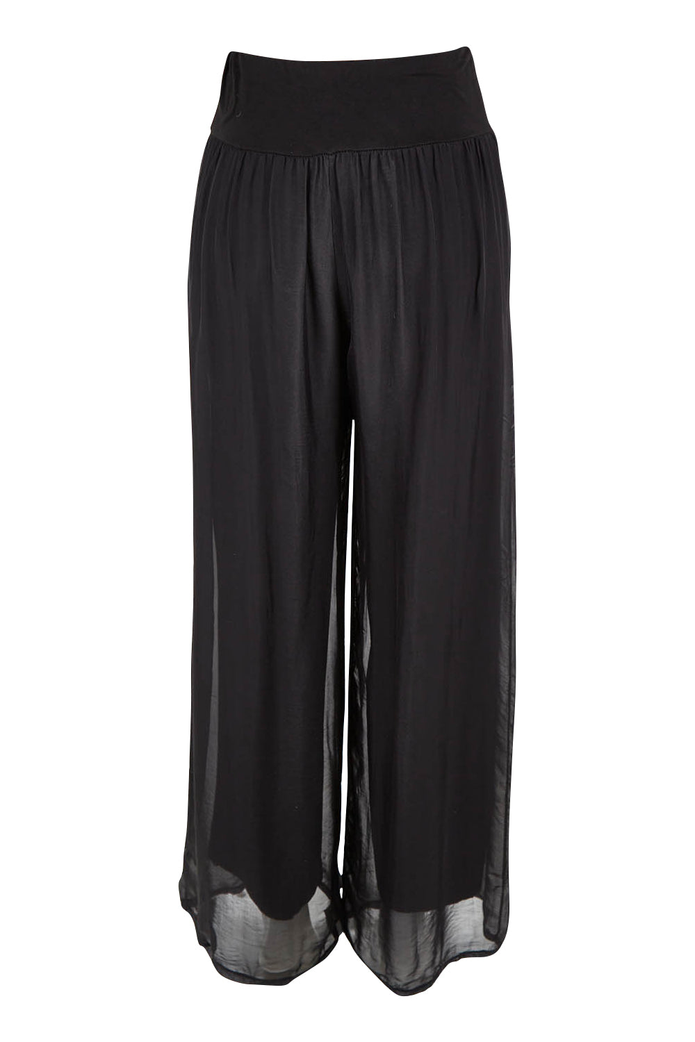 Product shot of the Silk Pant in colour Black (Black), from the back