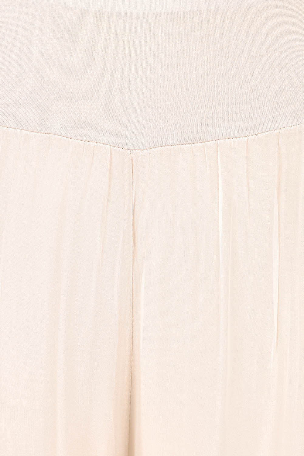 Product shot of the Silk Pant in colour Ivory, detail