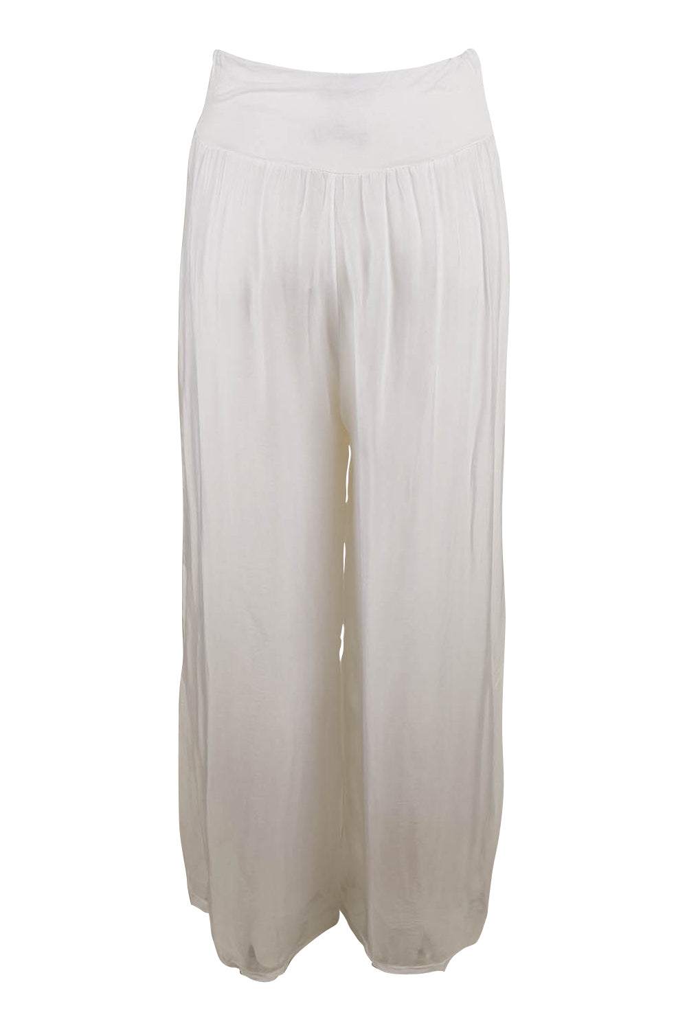 Product shot of the Silk Pant in colour White (White), from the back