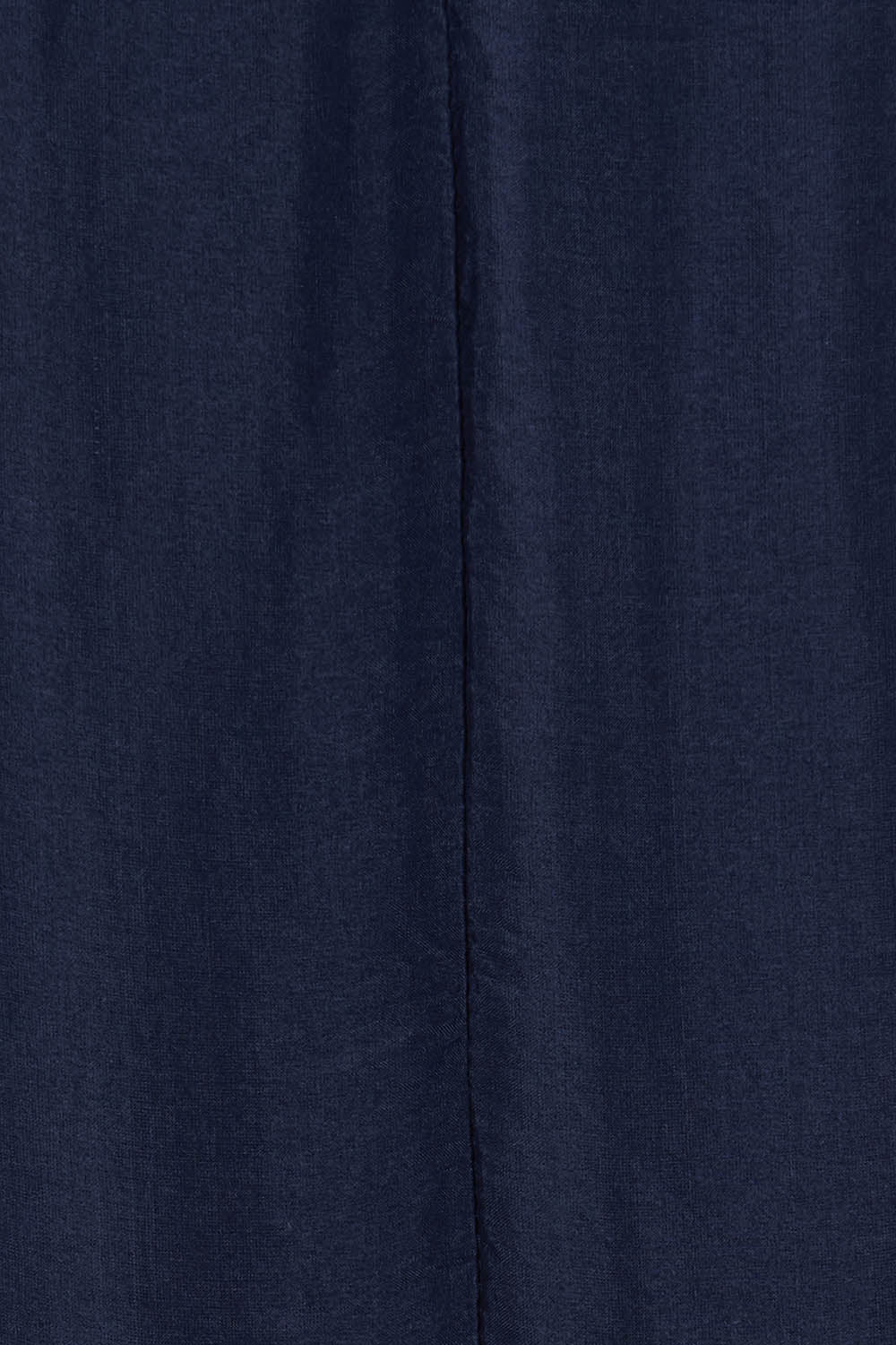 Product shot of the Silk Blend Three Layer Raw Edge Top in colour Navy (Blue), detail