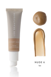 Product shot of the Tinted Complexion Balm in colour Tan, detail