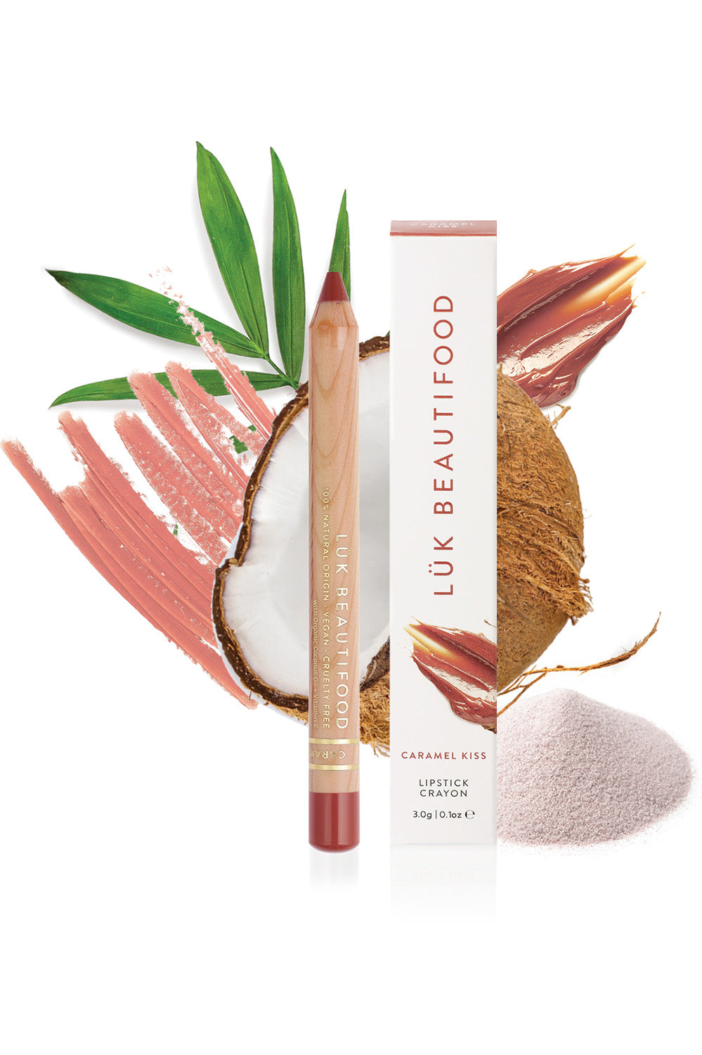 Product shot of the Lipstick Crayon Replenishment in colour Caramelkis (Pink), detail