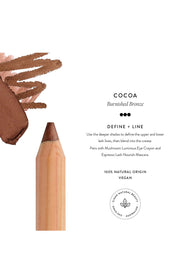 Product shot of the Luminous Eye Crayon - Cocoa in colour Cocoa, from the back