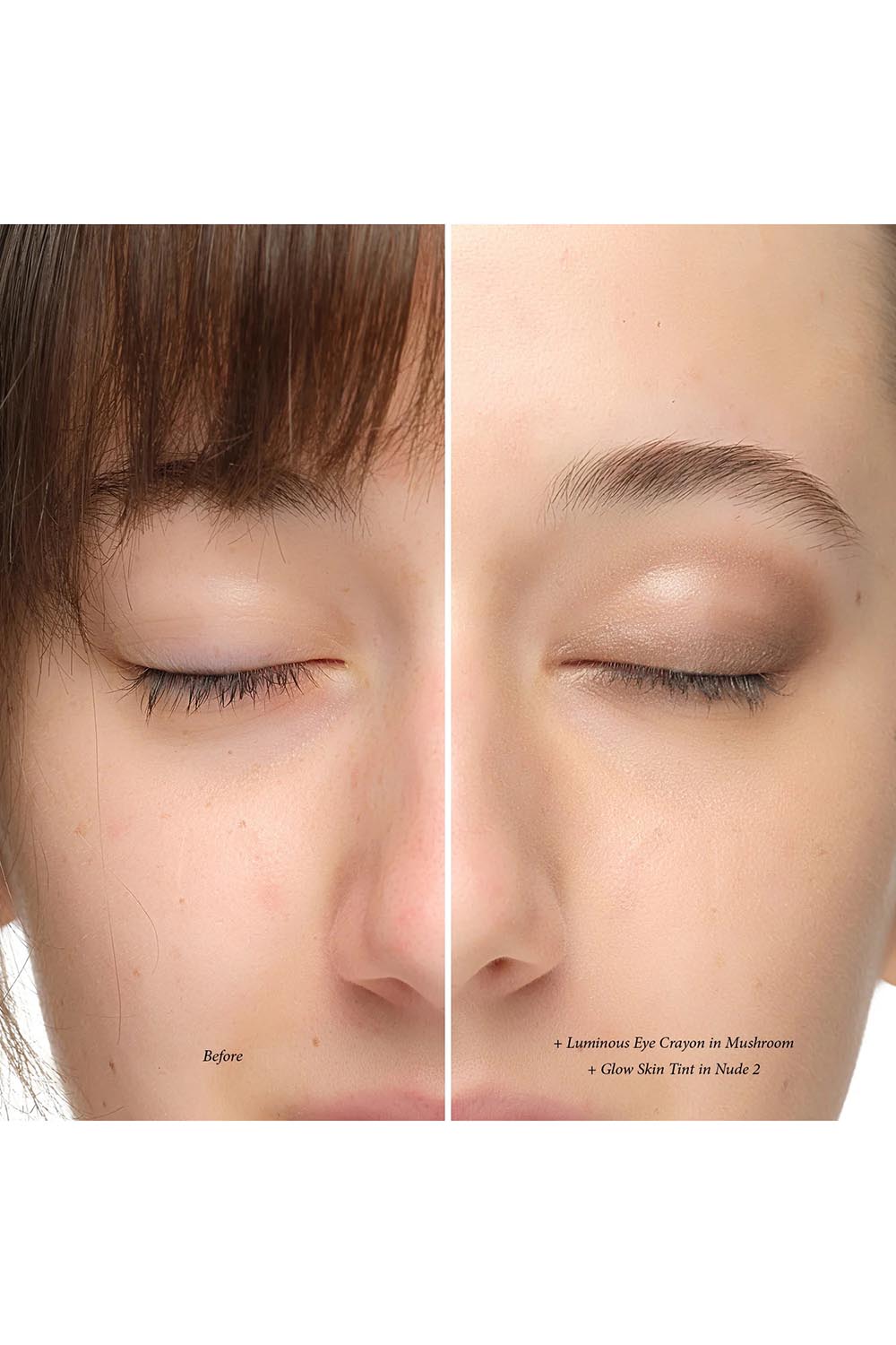 Product shot of the Luminous Eye Crayon - Mushroom in colour Mushroom, showing detail