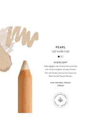 Product shot of the Luminous Eye Crayon - Pearl in colour Pearl, from the back