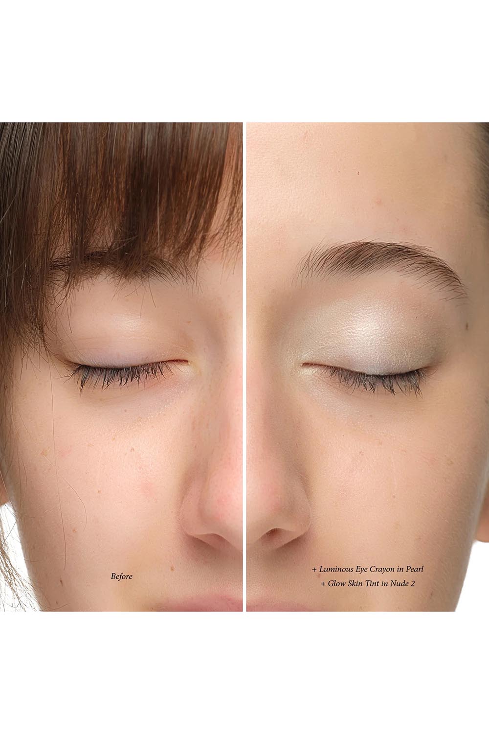 Product shot of the Luminous Eye Crayon - Pearl in colour Pearl, showing detail