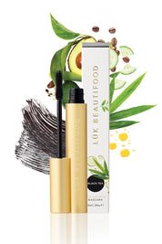 Product shot of the Lash Nourish Mascara in colour Blacktea (Black), detail
