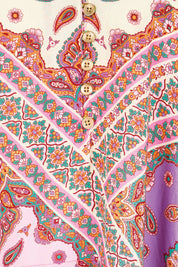Product shot of the Algarve Top – Multi in colour Multi, showing detail