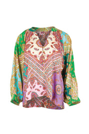 Product shot of the Algarve Top – Multi in colour Multi, from the front
