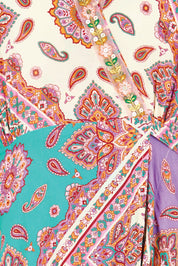 Product shot of the Algarve Wrap Dress – Violet in colour Violet, showing detail