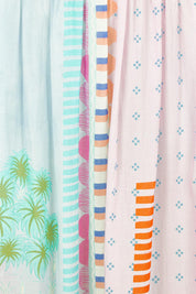 Product shot of the Etereo Skirt in colour Lagoon (Blue), detail