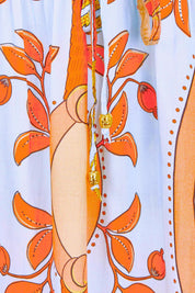 Product shot of the Juno Midi in colour Sky, detail