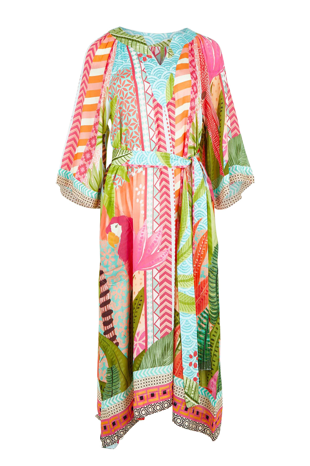 Product shot of the Los Cabos Midi Dress in colour Mist, from the front