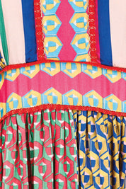 Product shot of the Maison Midi Dress – Print in colour Print, showing detail