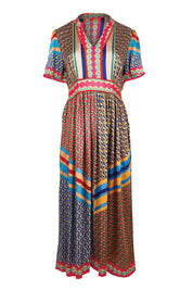Product shot of the Maison Midi Dress – Print in colour Print, from the front