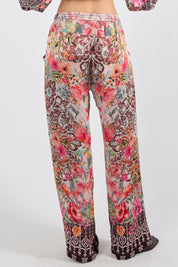 Model Genericm wearing size sample of the La Maroma Pant – Espresso in colour Espresso, from the back