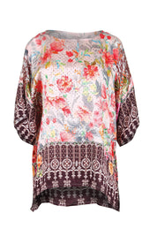 Product shot of the La Maroma Wide Tee – Espresso in colour Espresso, from the front