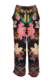Product shot of the Marquis Modal Blend Pant in colour Black (Black), from the front