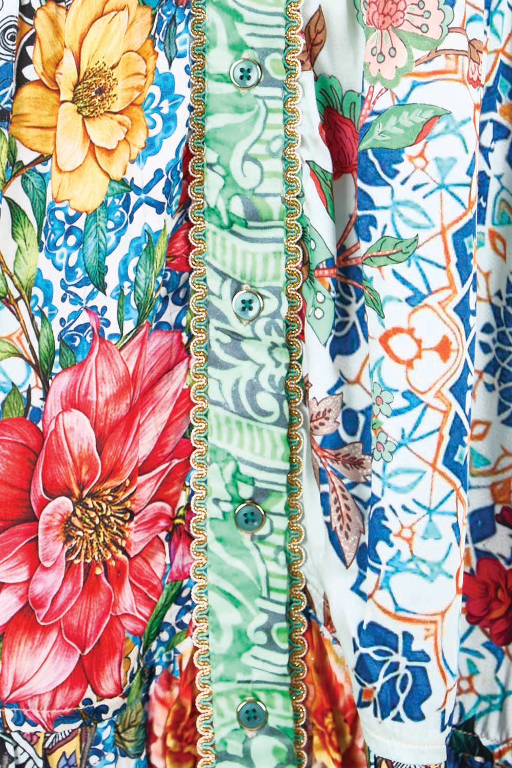 Product shot of the Miraval Dress – Mint in colour Mint, showing detail