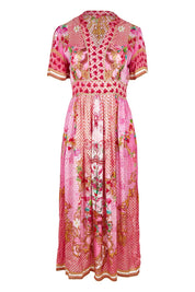 Product shot of the Pellicano Midi in colour Orchid (Pink), from the front