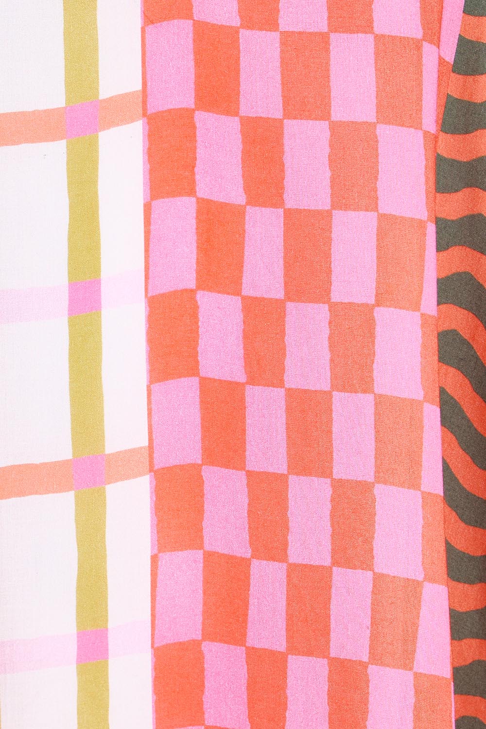 Product shot of the Salina Midi Dress - Print in colour Print, showing detail
