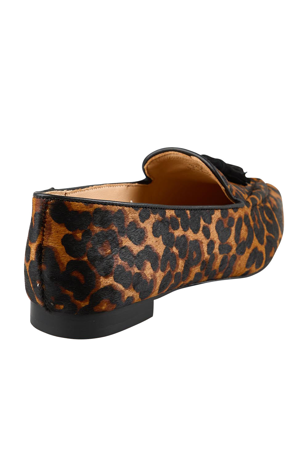 Product shot of the Palace Loafer - Leopardblack in colour Leopardblack, from the back