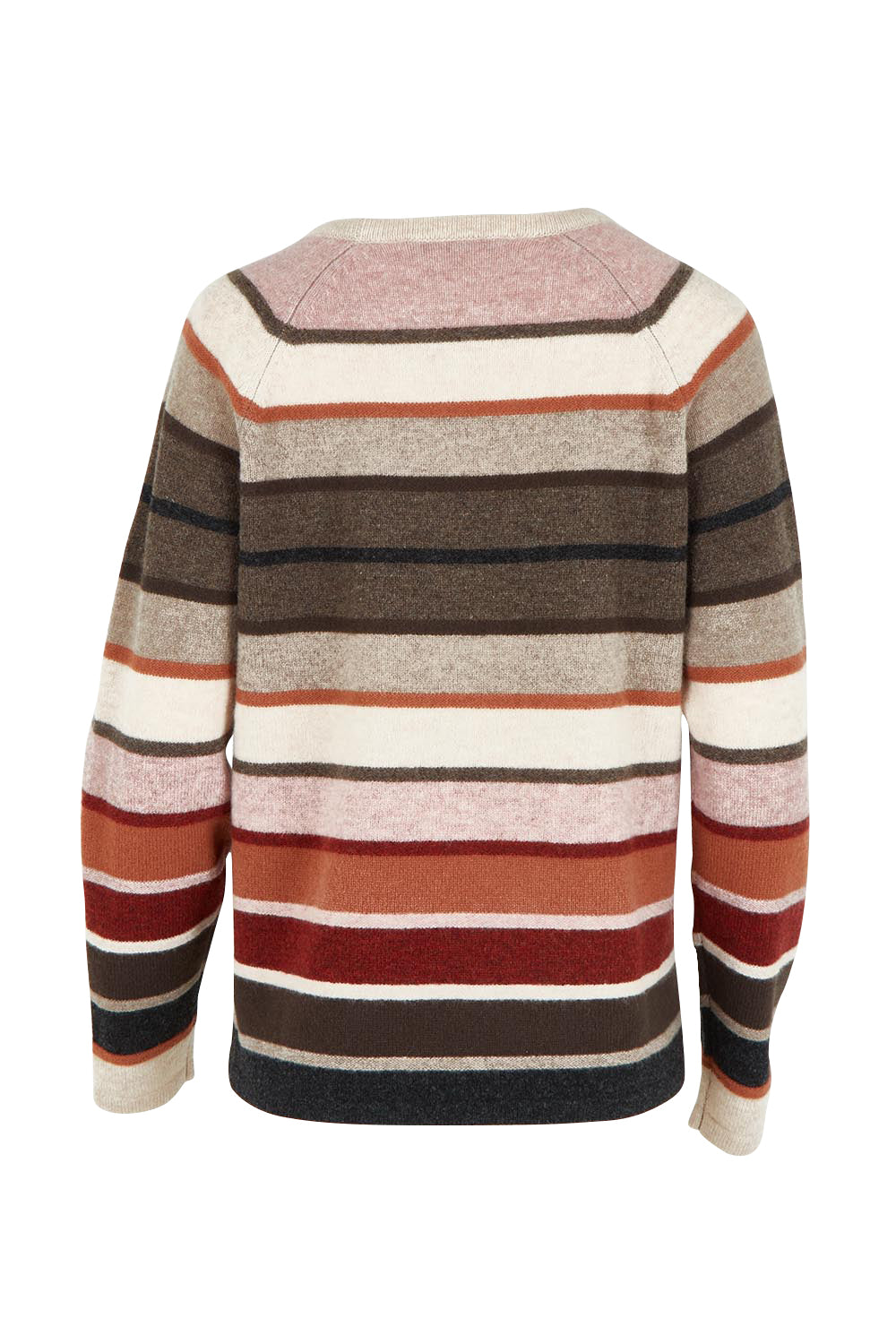 Product shot of the Aline Lambswool Sweater in colour Darkbrown, from the back