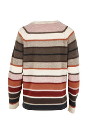 Product shot of the Aline Lambswool Sweater in colour Darkbrown, from the back