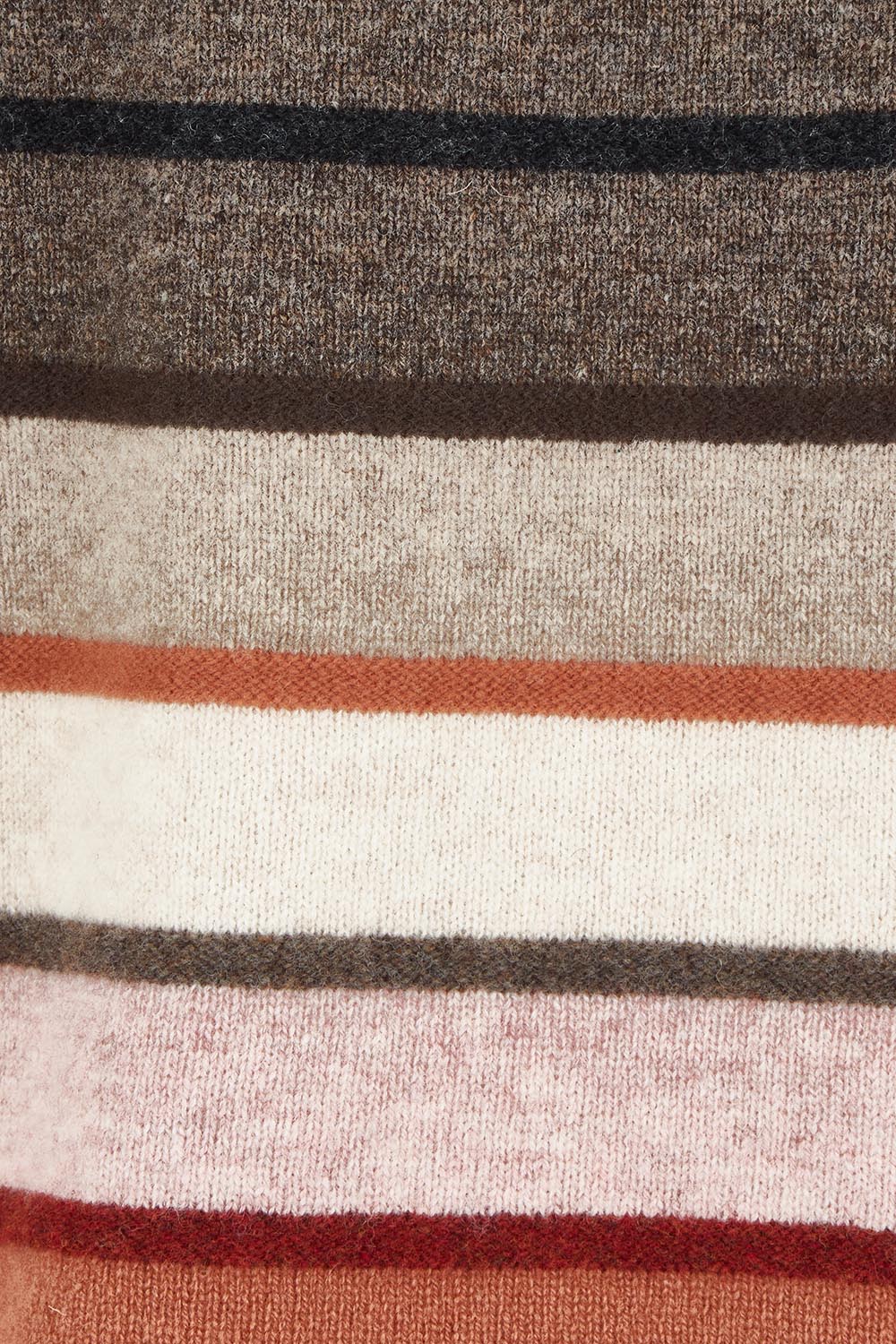 Product shot of the Aline Lambswool Sweater in colour Darkbrown, detail