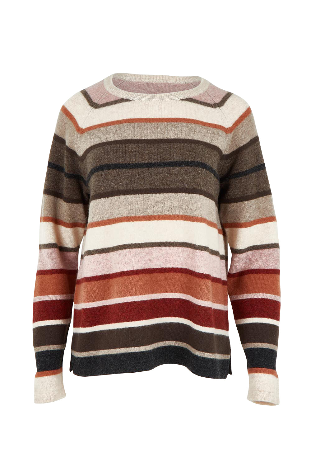 Product shot of the Aline Lambswool Sweater in colour Darkbrown, from the front