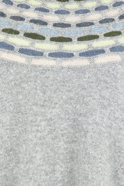 Product shot of the Brigitte Lambswool Sweater in colour Grey (Grey), detail
