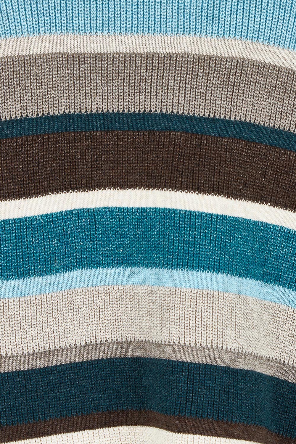 Product shot of the Mathilde Organic Cotton Sweater in colour Darkbrown (Blue), detail