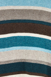 Product shot of the Mathilde Organic Cotton Sweater in colour Darkbrown (Blue), detail