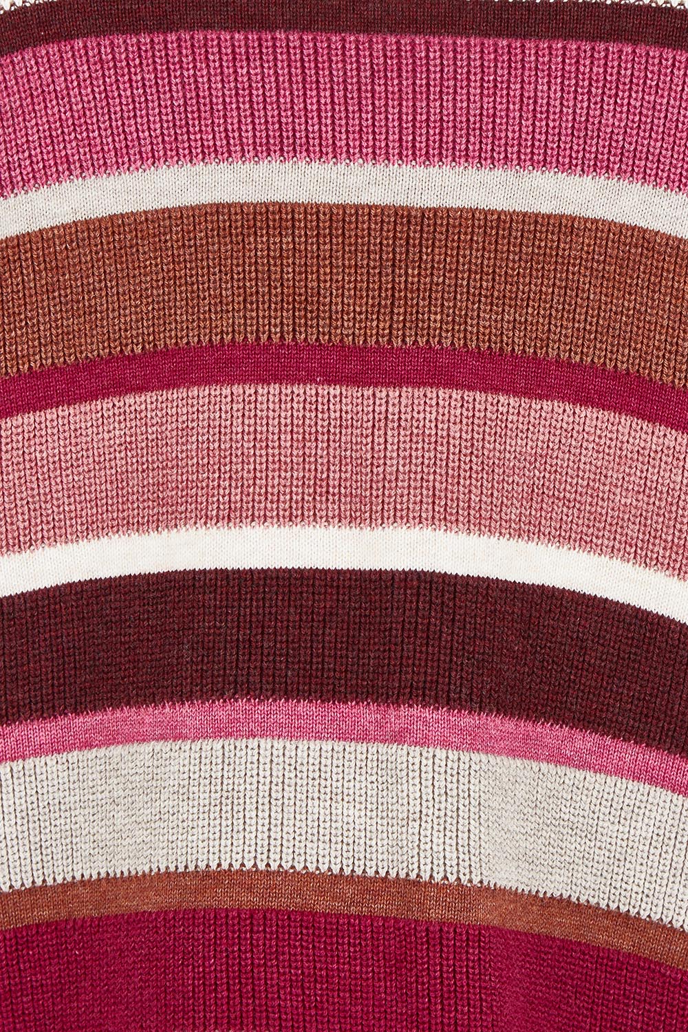 Product shot of the Mathilde Organic Cotton Sweater in colour Softred (Pink), detail