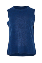 Product shot of the Mitos Vest in colour Darkblue (Blue), from the front