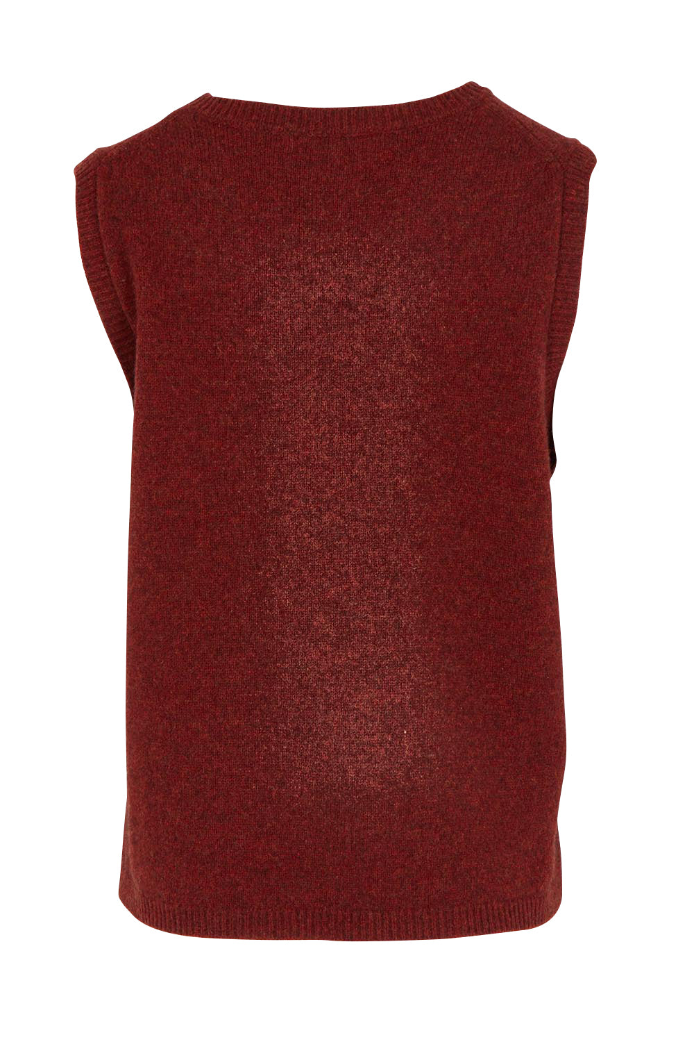 Product shot of the Mitos Vest in colour Spice, from the back