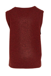 Product shot of the Mitos Vest in colour Spice, from the back