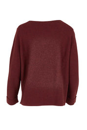 Product shot of the Moriko Sweater in colour Spice, from the back