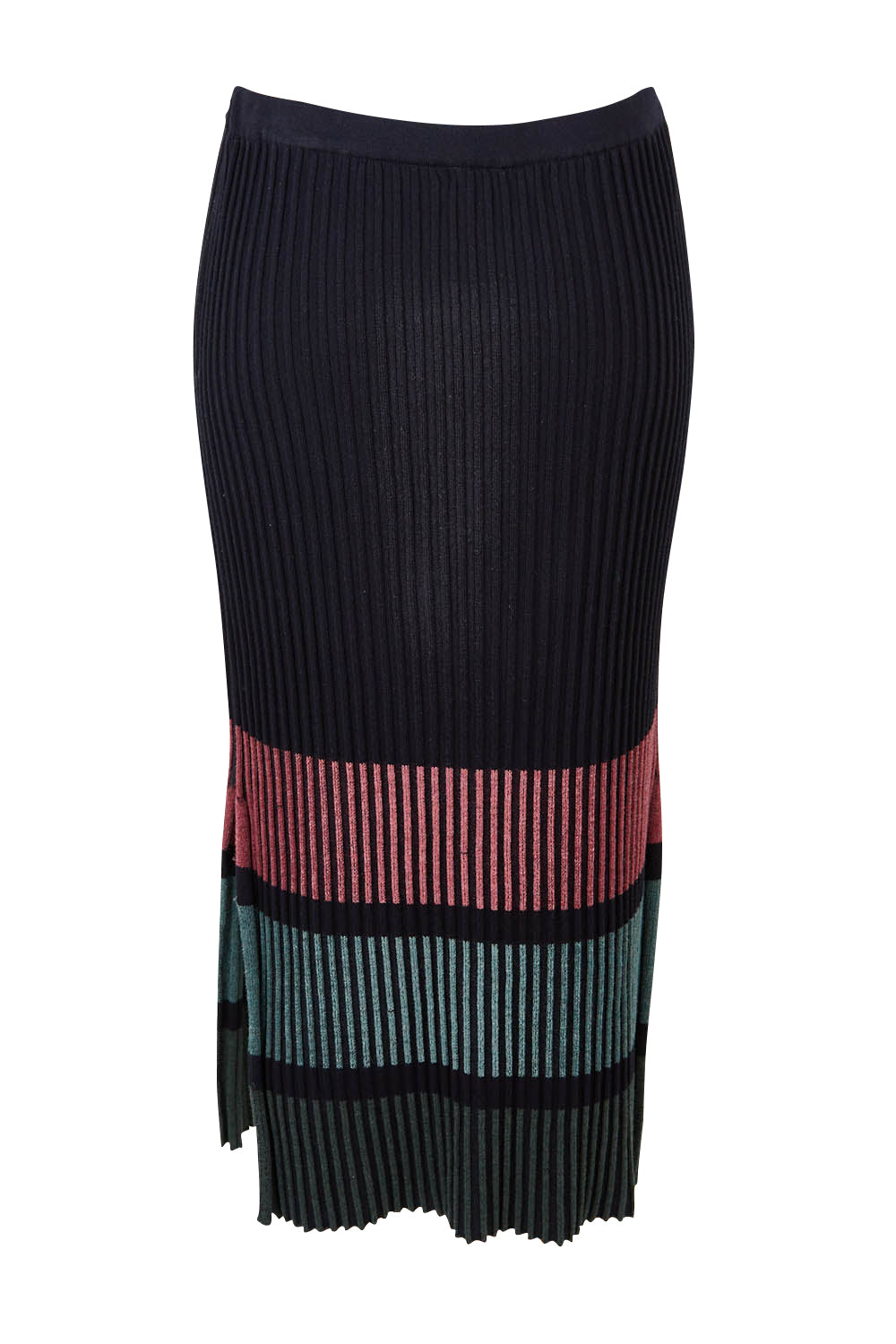 Product shot of the Paula Reversible Skirt in colour Black (Black), from the back